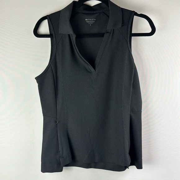Athleta Everyday Polo Tank - Small -  Black - Picture 4 of 9